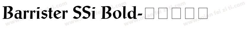 Barrister SSi Bold字体转换